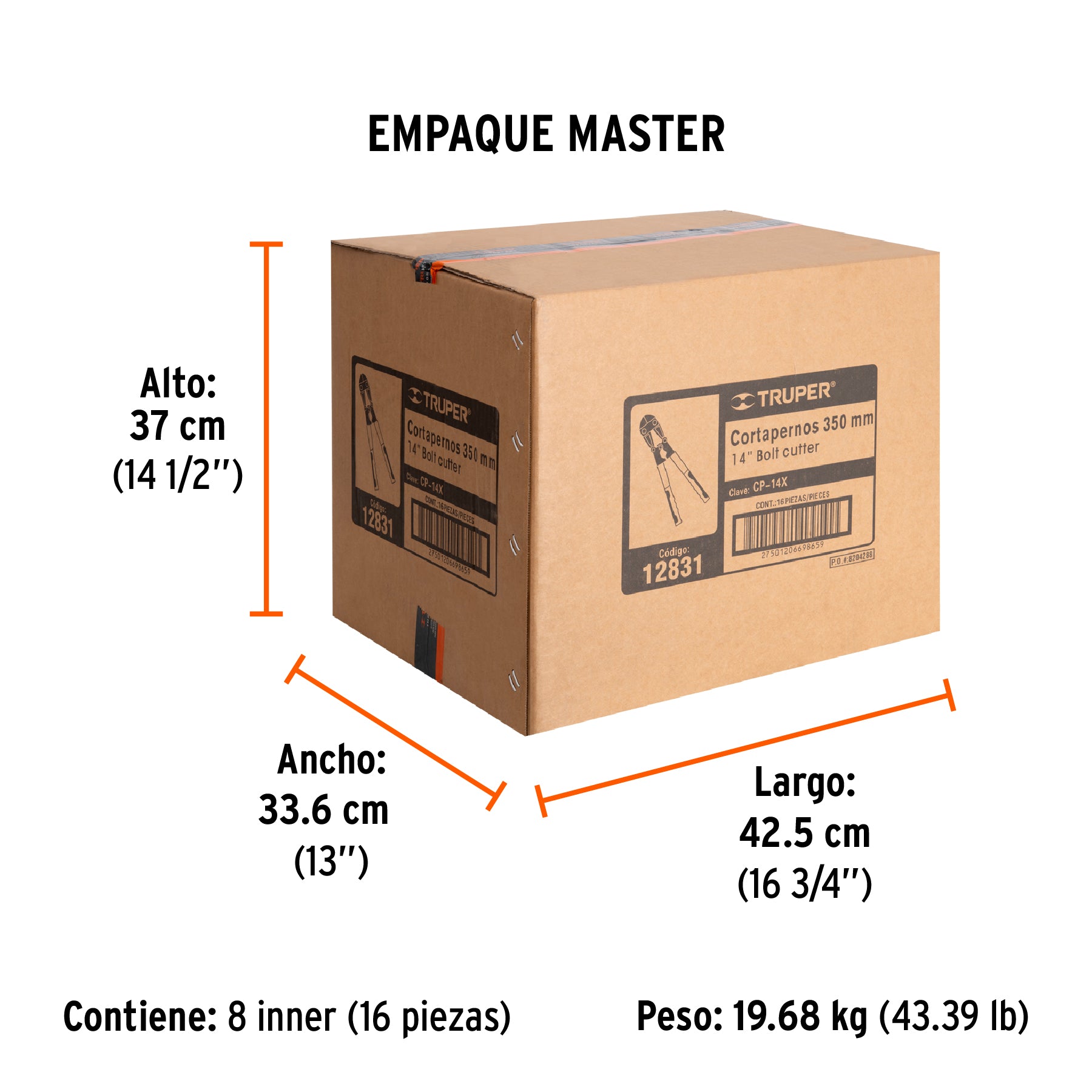 Cortapernos Profesional Truper 14" (35 cm)