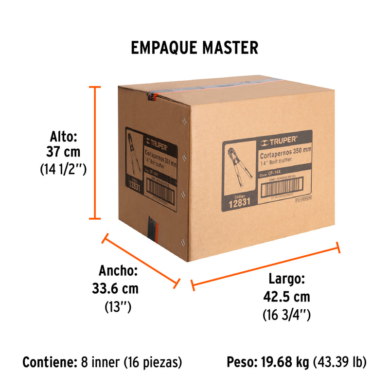 Cortapernos Profesional Truper 14" (35 cm)