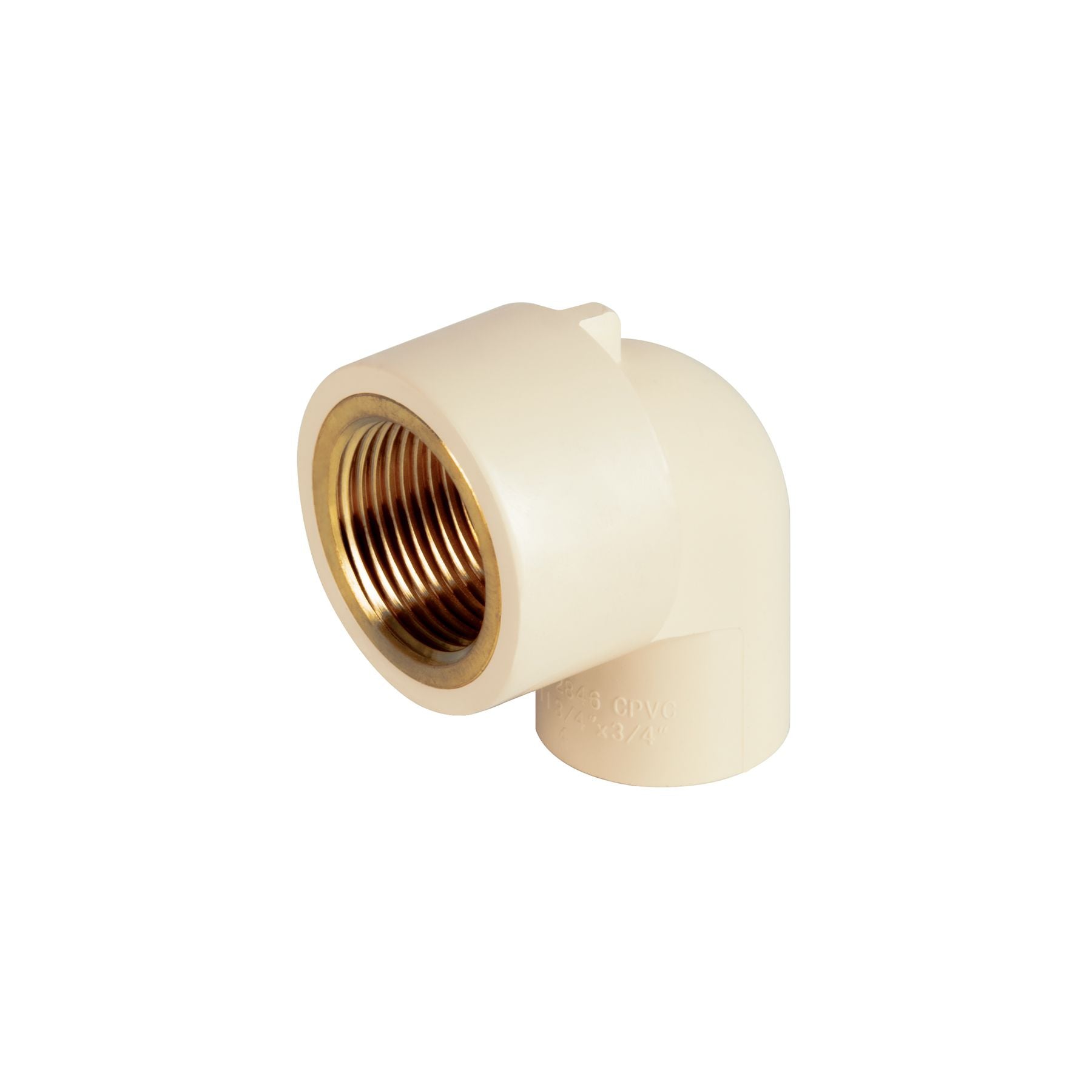Codo CPVC 90° Rosca Interior Inserto Laton FOSET 3/4"