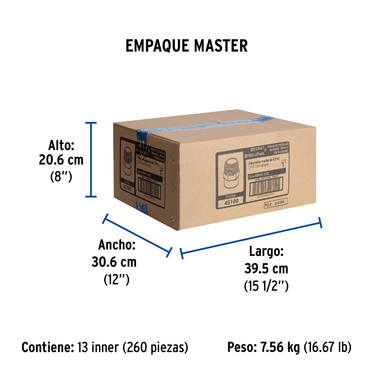 Conector Exterior CPVC FOSET 1"