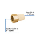 Conector Interior CPVC con Inserto Metalico Hidroflow 1" (25 mm)