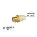 Conector Exterior CPVC con Inserto Metalico Hidroflow 1/2" (13 mm)