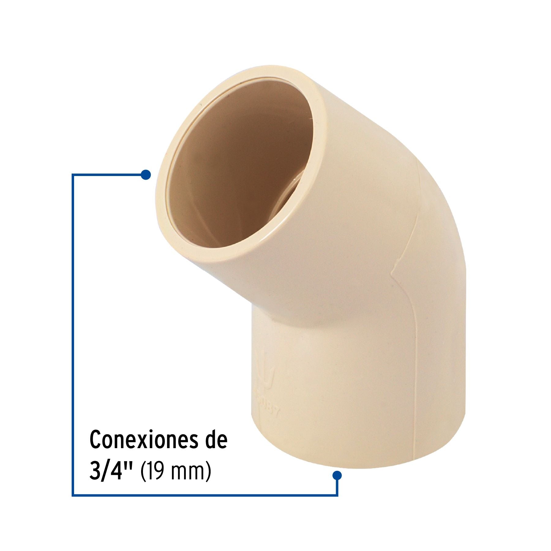Codo CPVC 45° x  3/4" FOSET