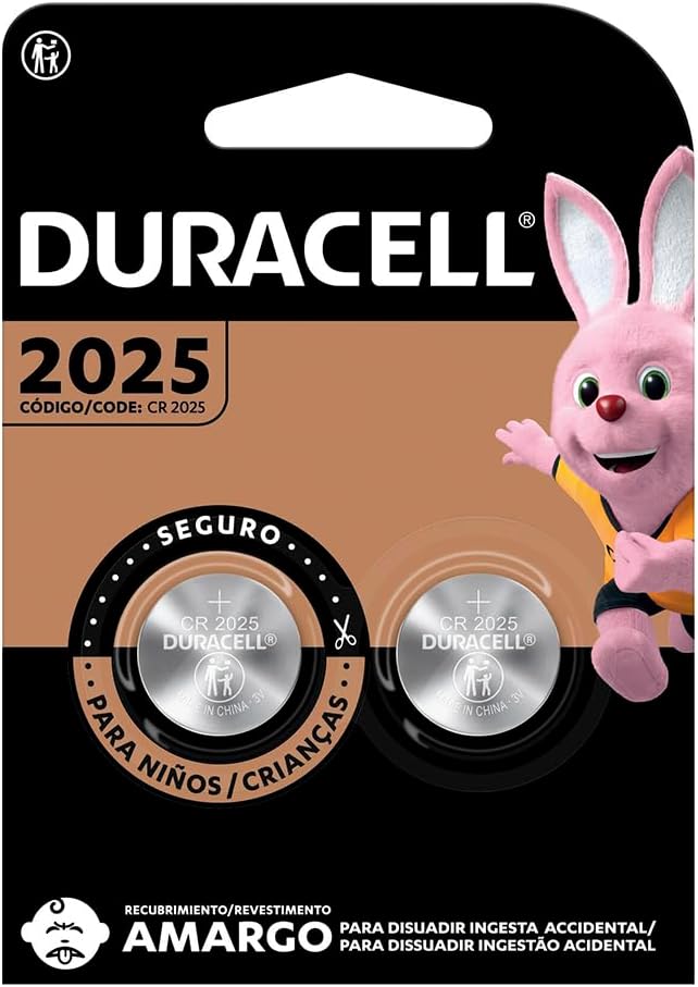 Pila de Litio Tipo Moneda 2025 con 2 Piezas Duracell