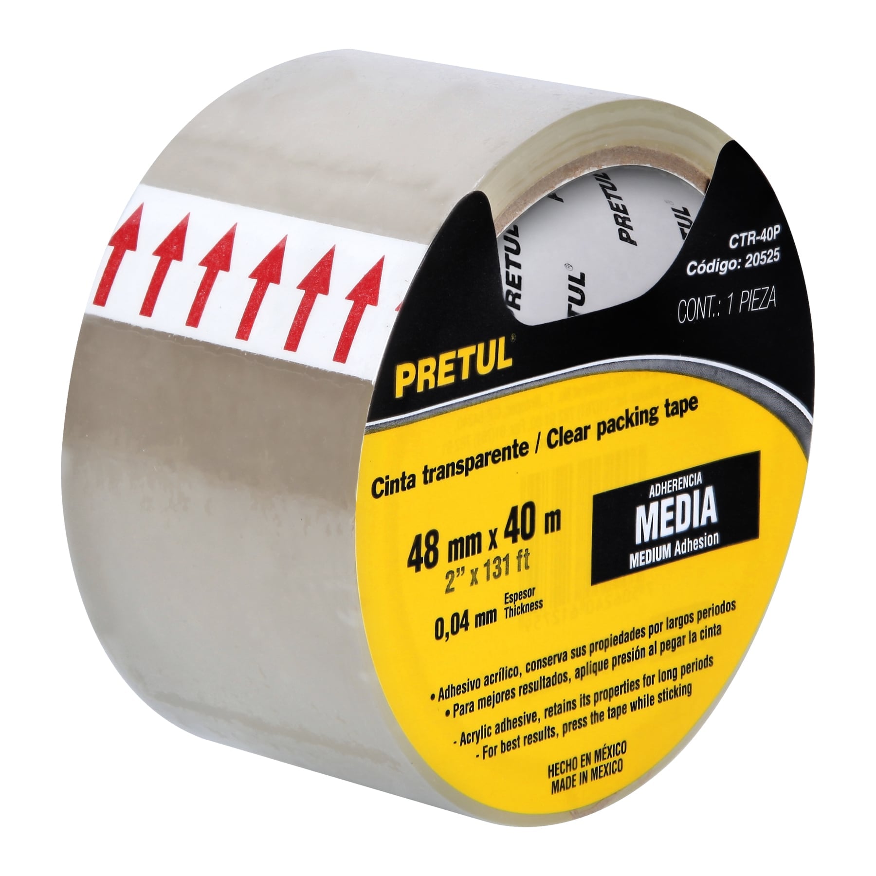 Cinta de Empaque Transparente 48 mm X  40 mts Pretul