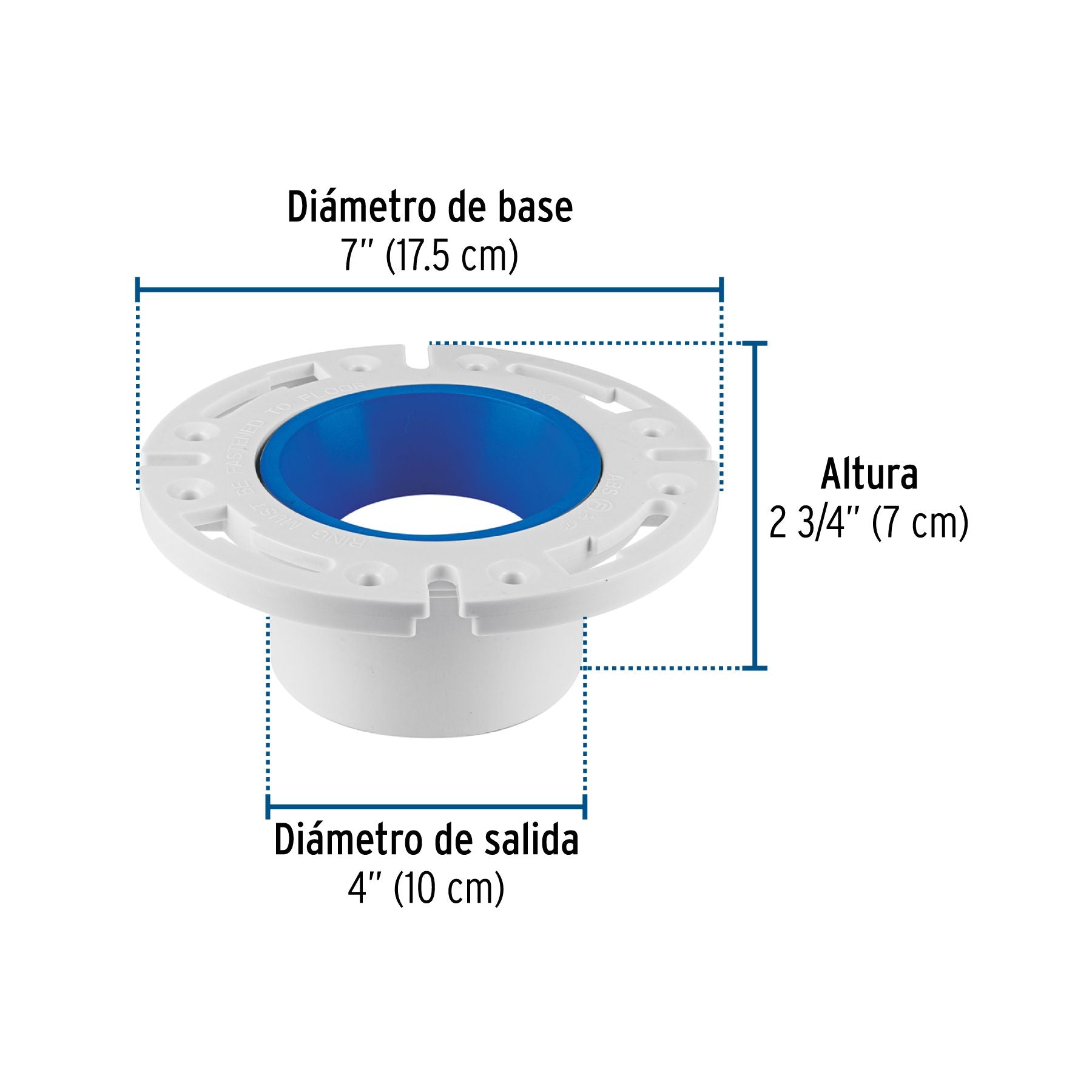 Brida con Cuello Rigido Manga Corta para Tubo de 4" Foset