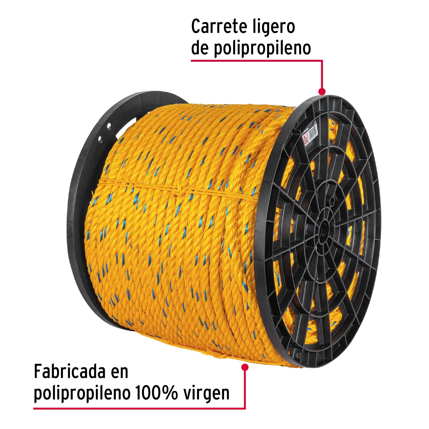 Cuerda de Polipropileno 5/8" (16 mm) Fiero por Metro