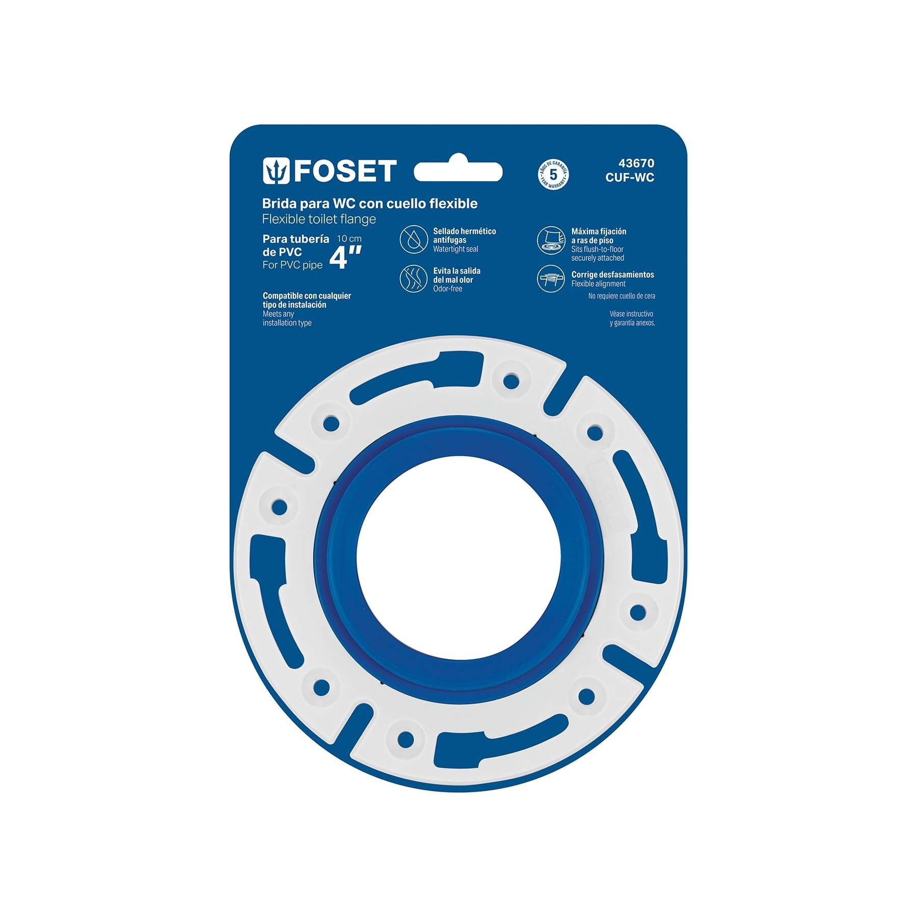 Brida con Cuello Flexible Manga Corta para Tubo de 4" Foset