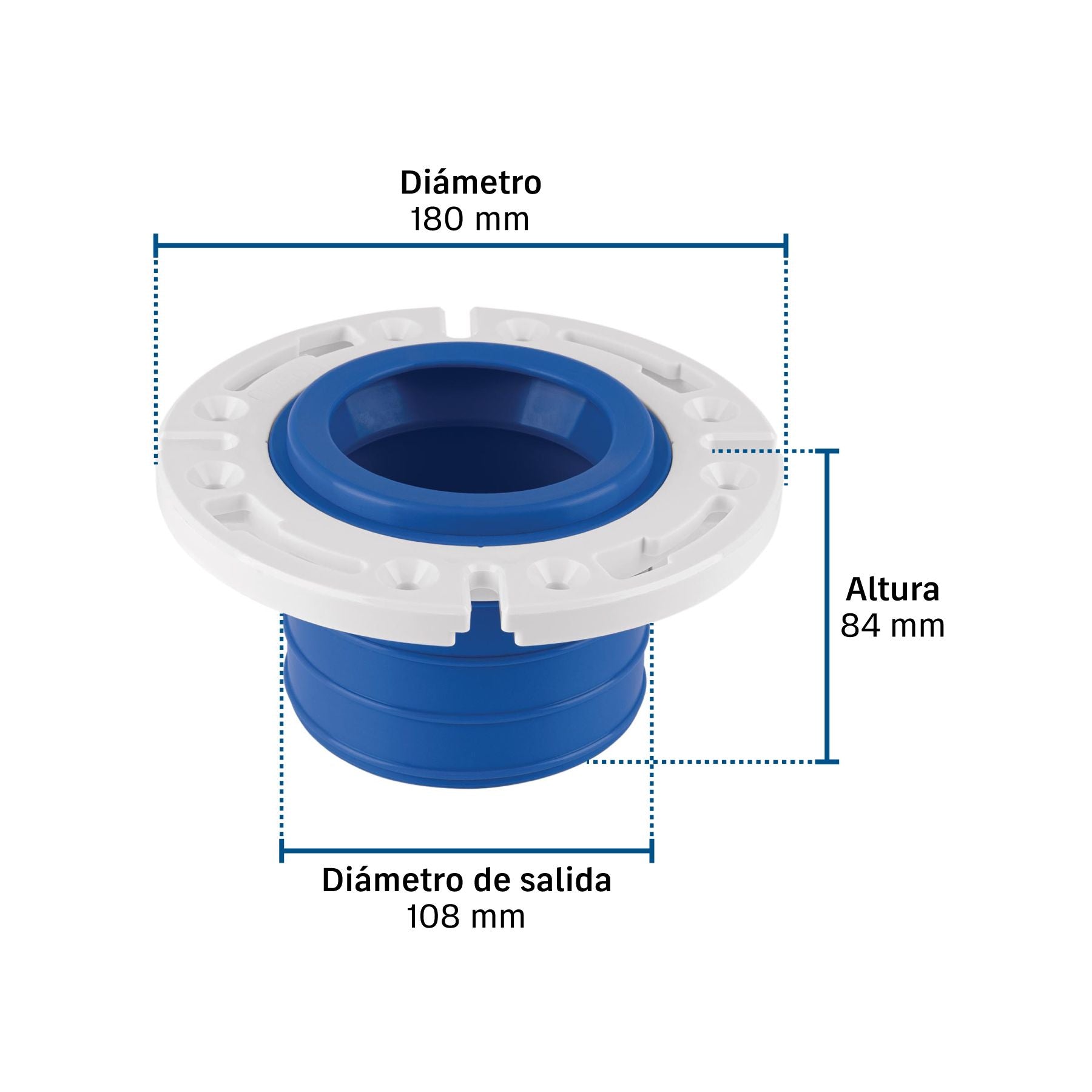 Brida con Cuello Flexible Manga Corta para Tubo de 4" Foset