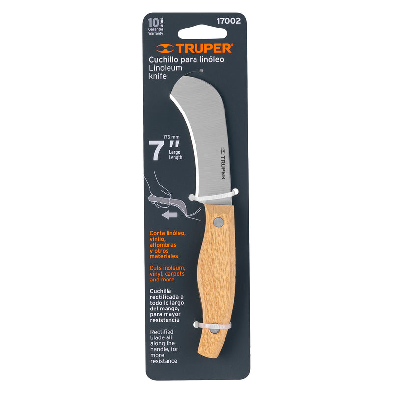 Cuchillo Curvo para Linoleo 7" Truper