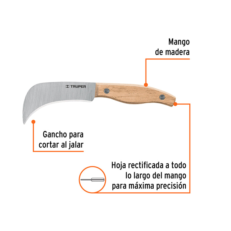 Cuchillo Curvo para Linoleo 7" Truper