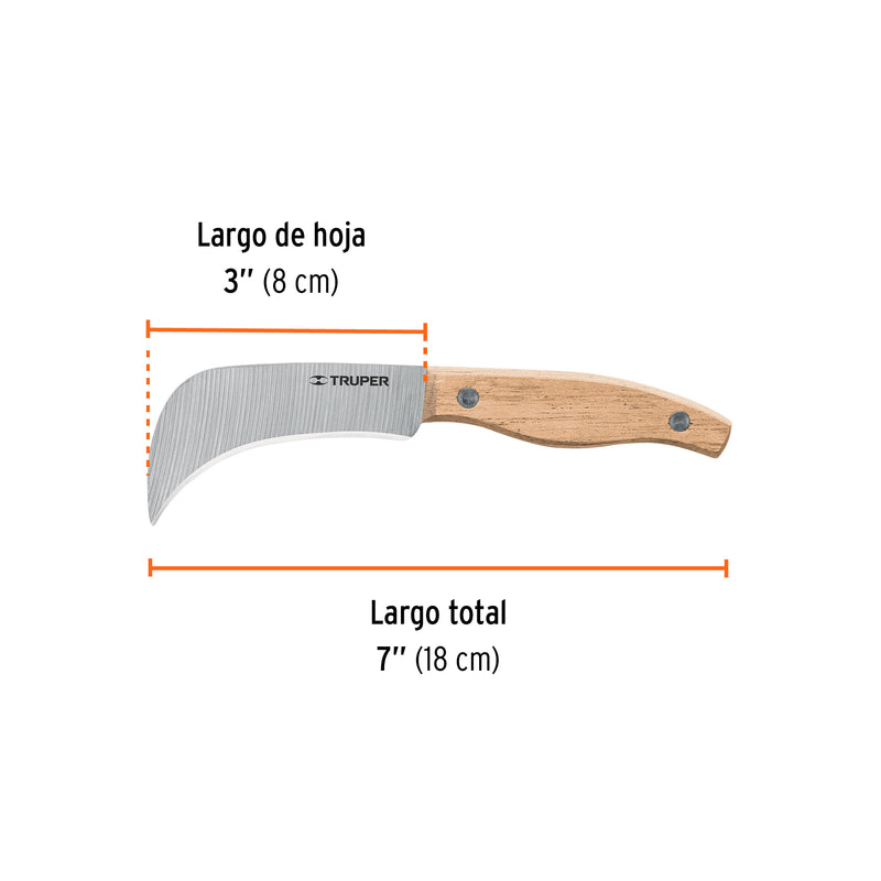 Cuchillo Curvo para Linoleo 7" Truper