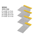 Juego de 4 Cuñas con Mango Pretul