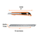 Cutter  9 mm Cuerpo de Plastico Alma Metalica Truper