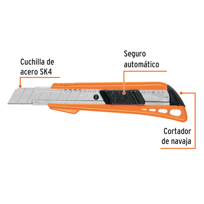 Cutter 18 mm Cuerpo de Plastico Alma Metalica Truper