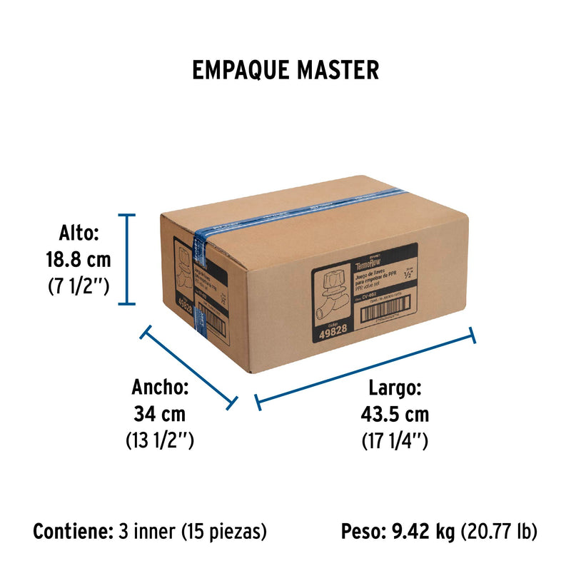 Juego de 2 Llaves de Empotrar de PPR con Manerales Termoflow