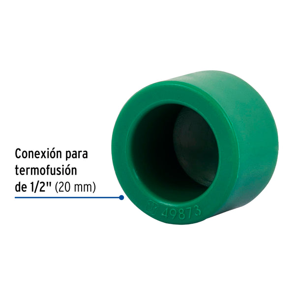 Tapon PPR  1/2" (20 mm) Termoflow