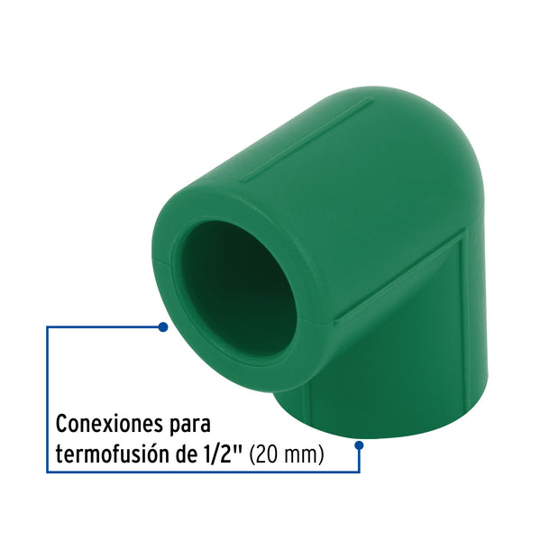 Codo PPR 90° X 1/2" (20 mm) Termoflow