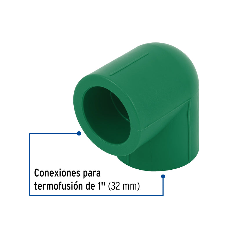 Codo PPR 90° X 1" (32 mm) Termoflow