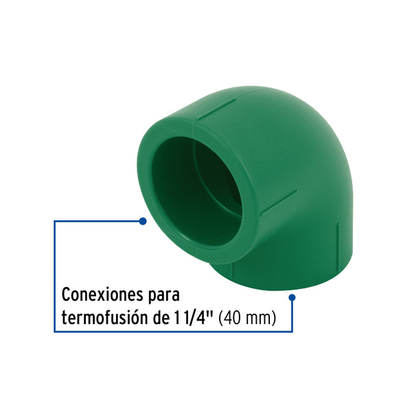 Codo PPR 90° X 1"1/4 (40 mm) Termoflow