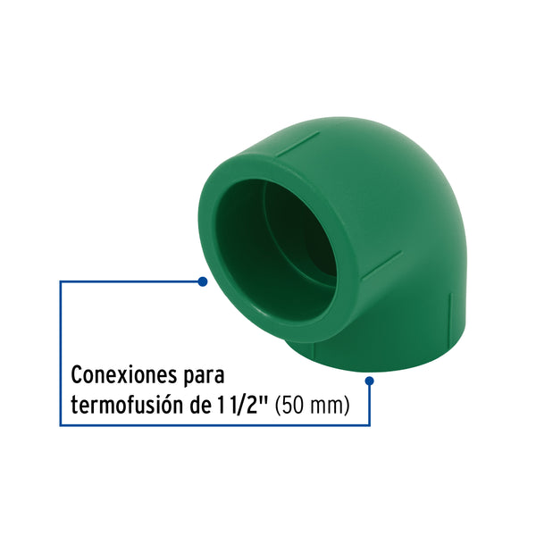 Codo PPR 90° X 1"1/2 (50 mm) Termoflow