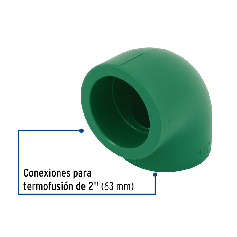 Codo PPR 90° X 2" (63 mm) Termoflow