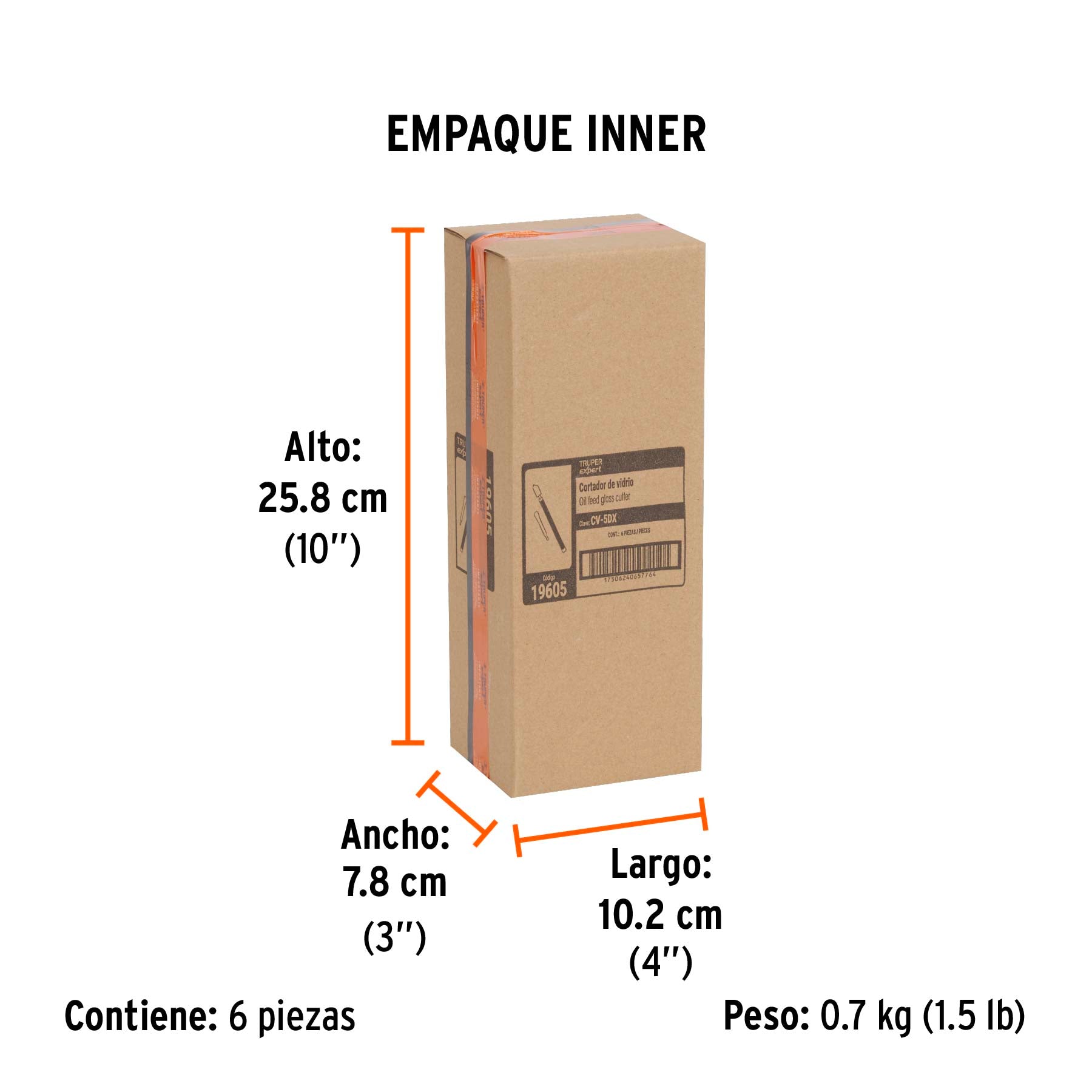 Cortador de Vidrio 6" con Deposito de Aceite Truper Expert