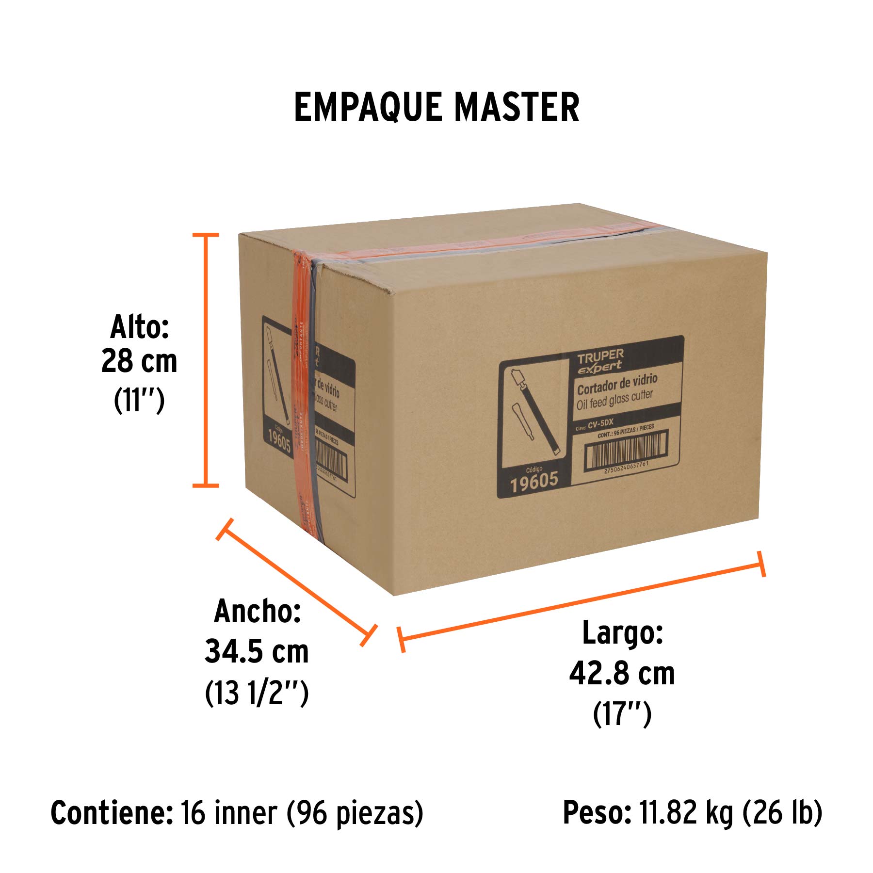 Cortador de Vidrio 6" con Deposito de Aceite Truper Expert