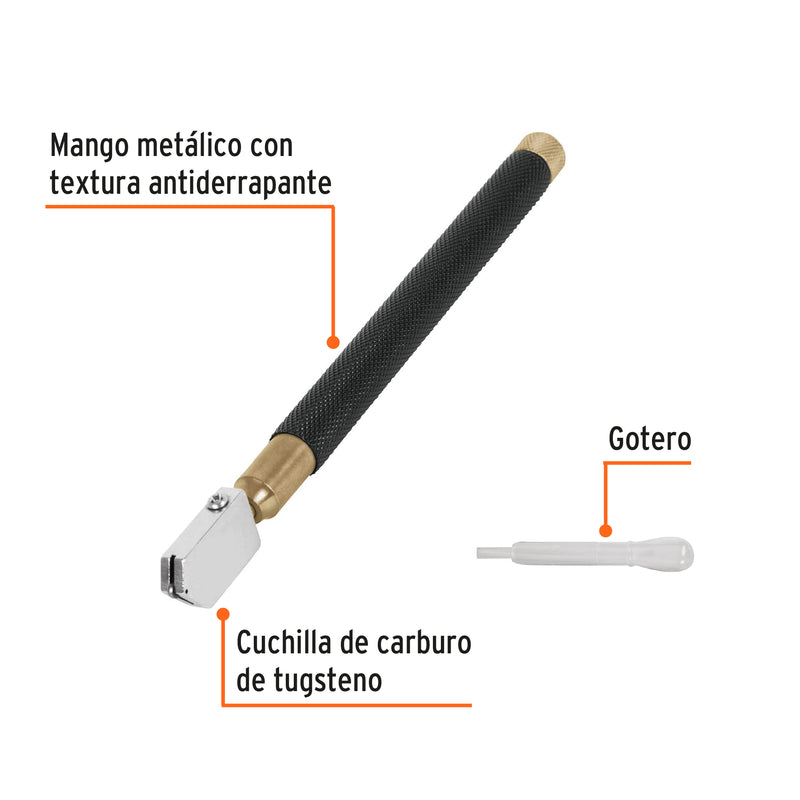 Cortador de Vidrio 6" con Deposito de Aceite Truper Expert
