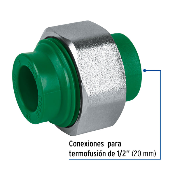 Tuerca Union PPR Termoflow  1/2" (20 mm)