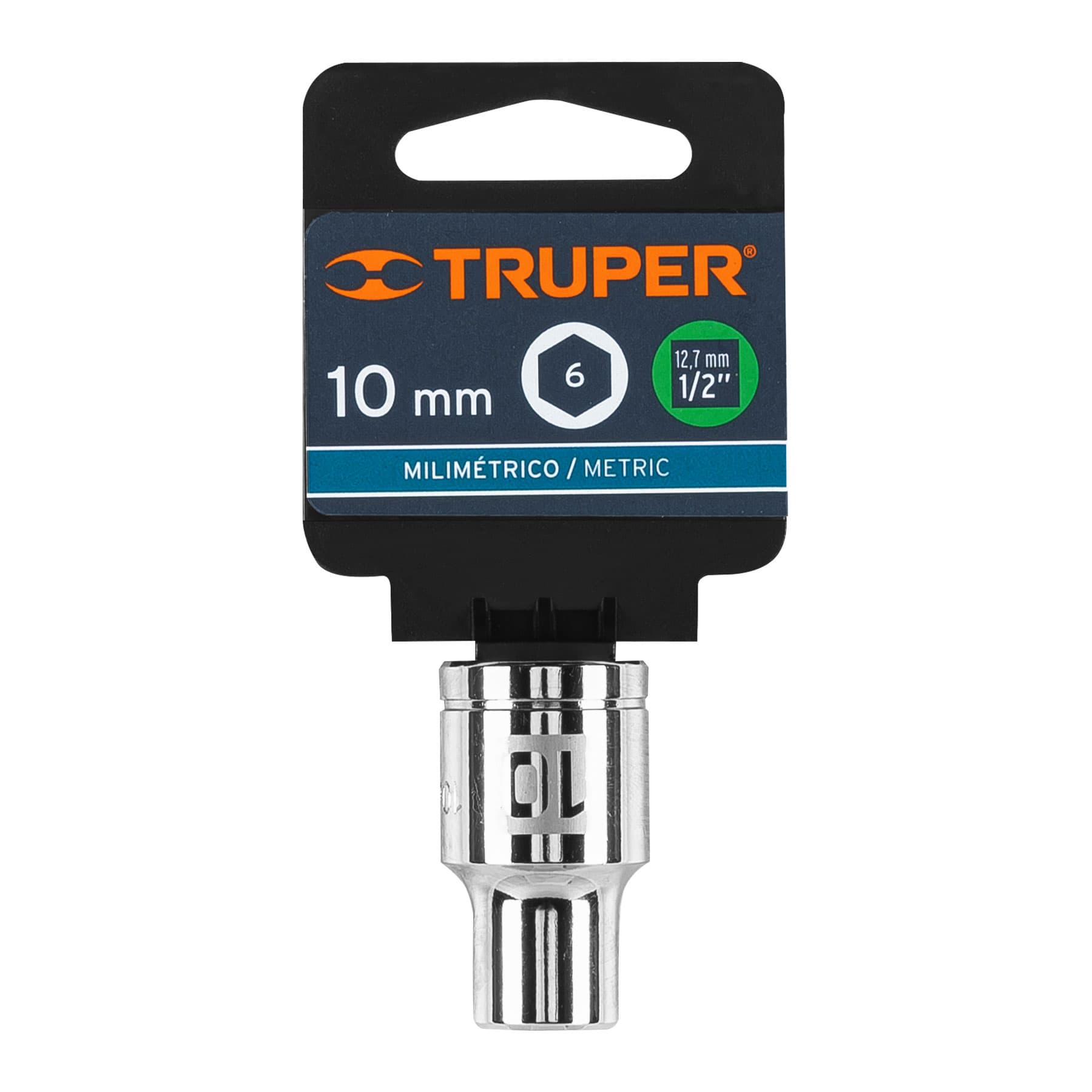Dado Cuadro 1/2" de 6 Puntas Truper 10 mm