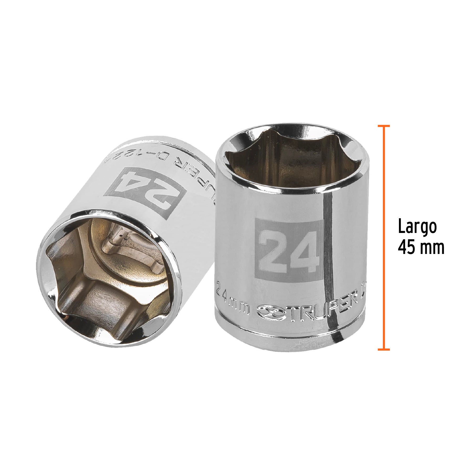 Dado Cuadro 1/2" de 6 Puntas Truper 24 mm