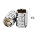 Dado Cuadro 3/8" de 6 Puntas Truper 14 mm