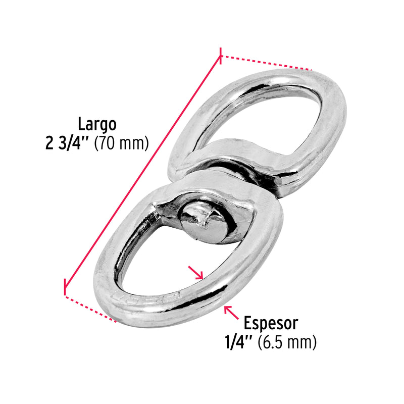 Destorcedor Metalico Fiero 1/4" (6.5 mm)