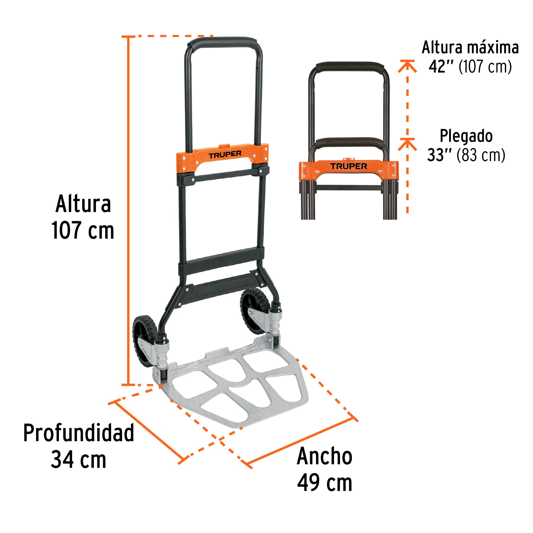 Diablo Plegable de Aluminio 120 Kilos Truper