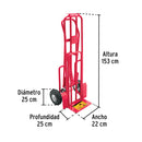 Diablo de Carga Convertible 3 en 1 Ruedas Neumaticas 270 Kg Pretul
