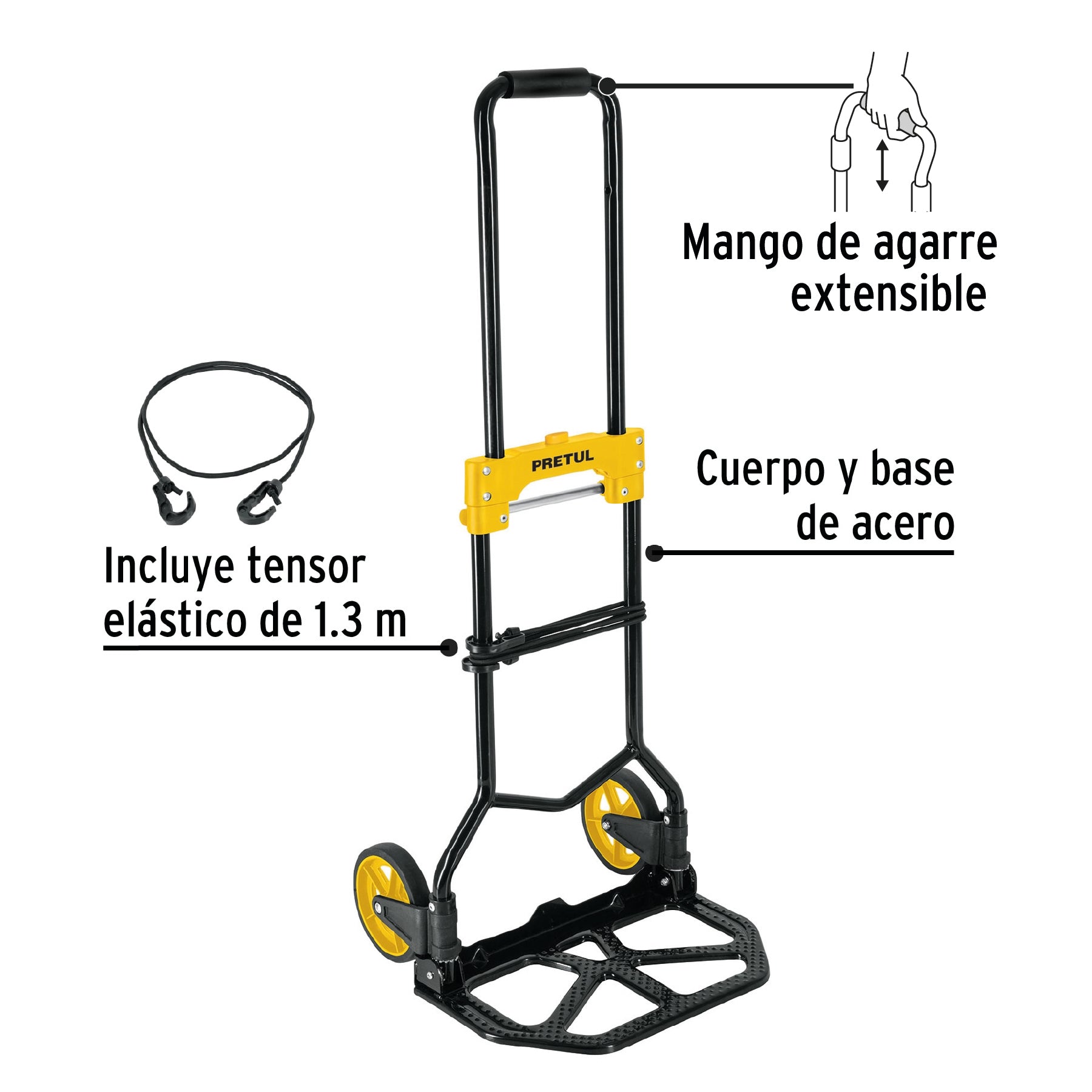 Diablo Plegable de Acero  60 Kilos Pretul