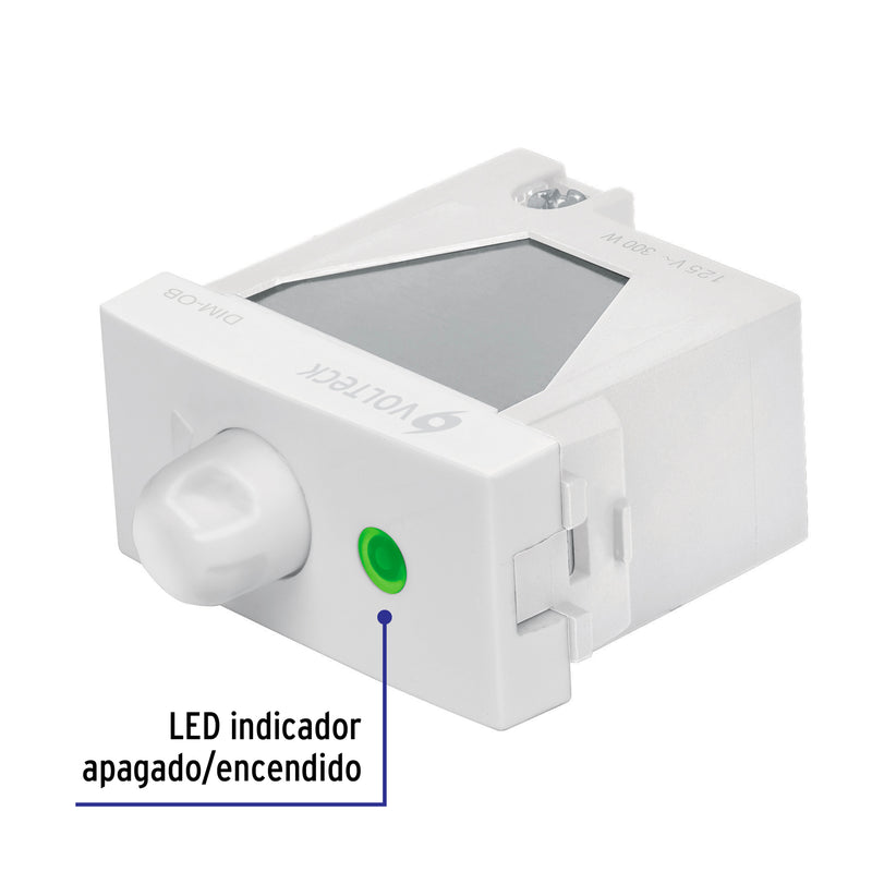 Atenuador de Luz Rotativo Blanco Oslo Volteck