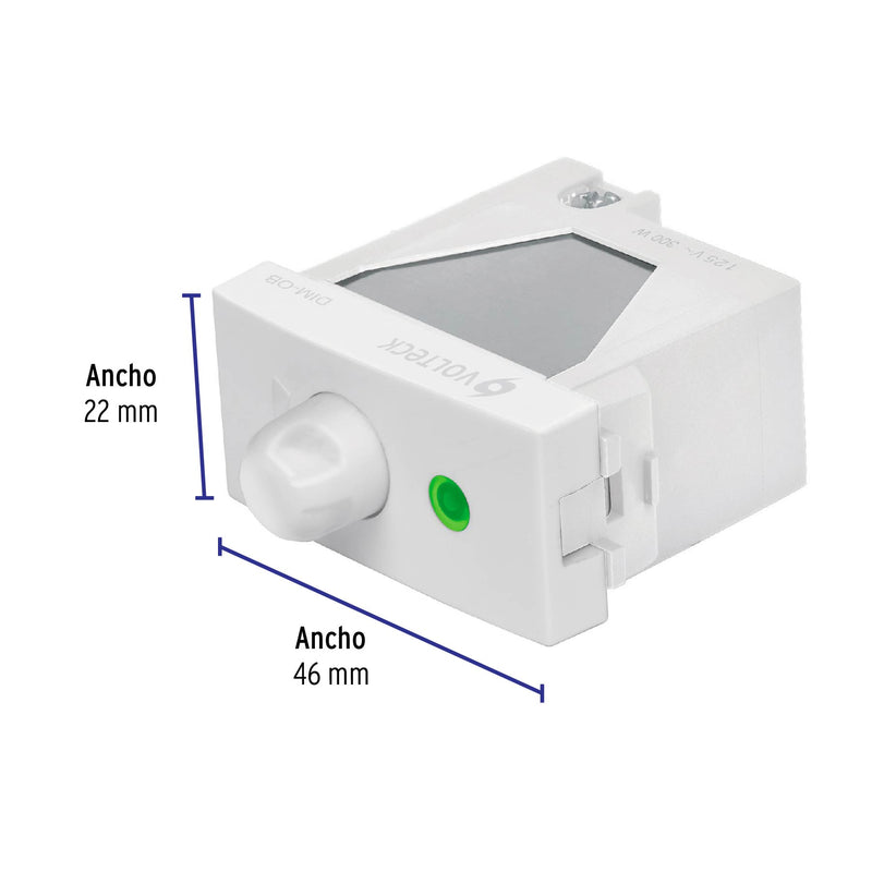 Atenuador de Luz Rotativo Blanco Oslo Volteck