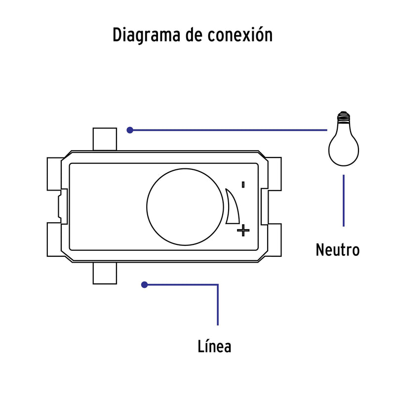 Atenuador de Luz Rotativo Blanco Oslo Volteck