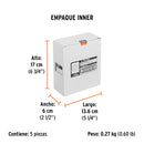 Caja con 5 Discos de Lija con Velcro Perforado 5" Grano 120 Truper