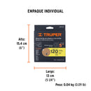 Caja con 5 Discos de Lija con Velcro Perforado 5" Grano 120 Truper