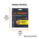 Caja con 5 Discos de Lija con Velcro Perforado 5" Grano 320 Truper