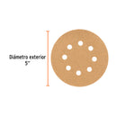 Caja con 5 Discos de Lija con Velcro Perforado 5" Grano  60 Truper