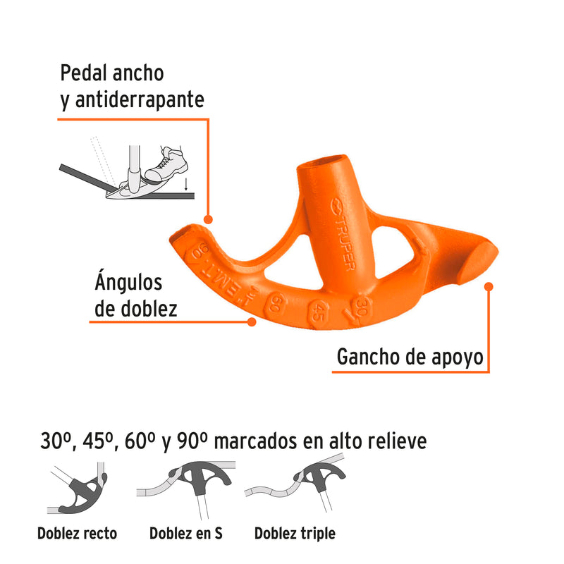 Doblador de Tubo Conduit Truper 1/2"