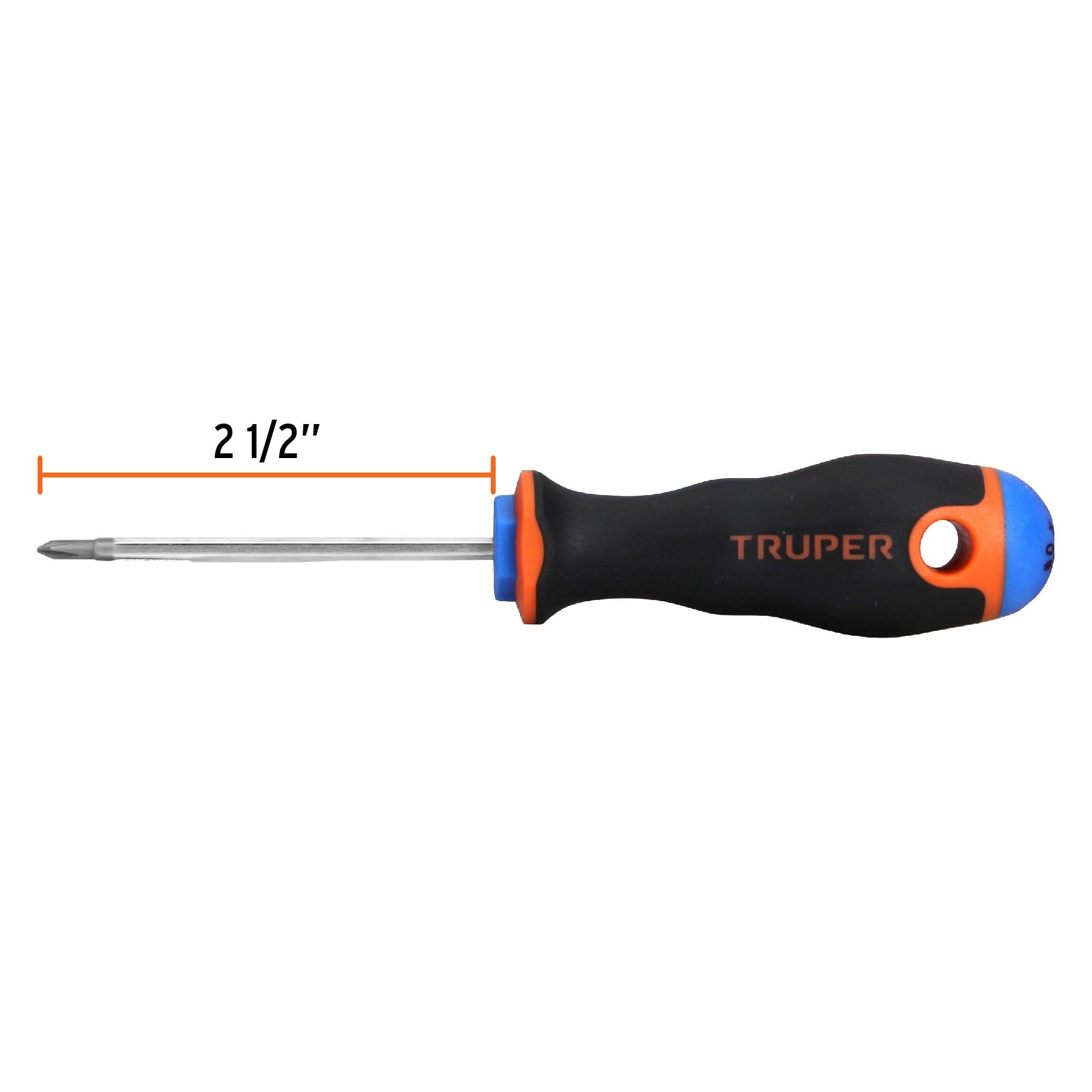 Desarmador Mango Comfort Grip Truper de Cruz 1/8" (#0) X 2"1/2