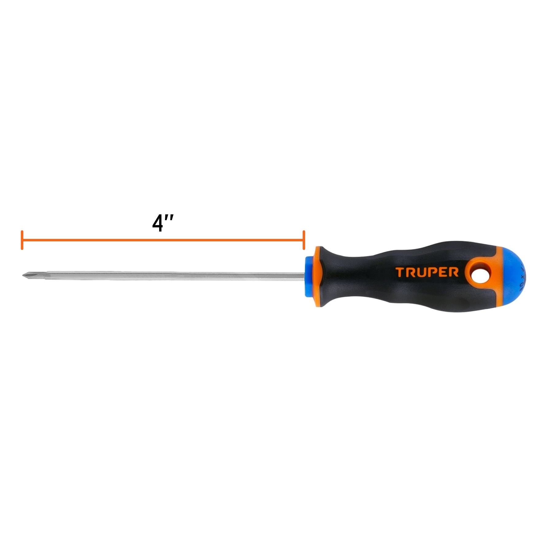 Desarmador Mango Comfort Grip Truper de Cruz 1/8" (#0) X 4"
