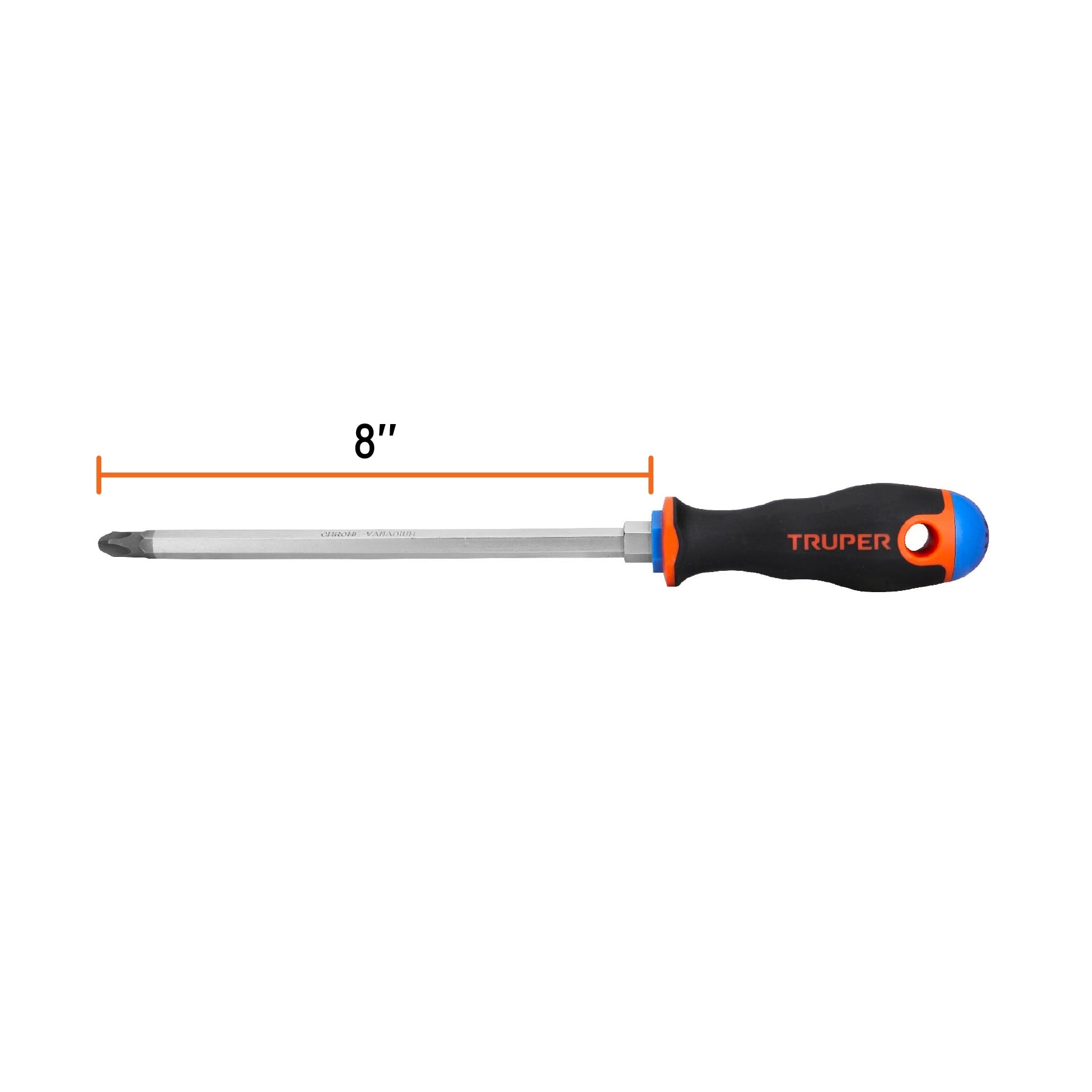 Desarmador Mango Comfort Grip Truper de Cruz 3/8" (#4) X 8"