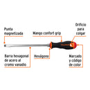 Desarmador Mango Comfort Grip Truper Plano 3/8" X 8"