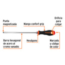 Desarmador Mango Comfort Grip Truper Plano 5/16" X 10"